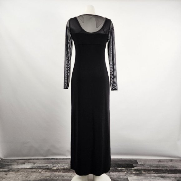 JOSEPH Ribkoff Pink & Black Stripped Maxi Dress Size M - Picture 6 of 16